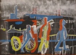 PITÁGORAS - Figuras -Ciclistas -o.s.t  47 x 66 cm - assinado no cie.