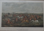 Gravura inglesa, cena de caçada. 24 x 35 cm.