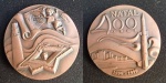 Medalha de bronze " 400 Anos da Cidade de Natal ", Casa da Moeda,  com certificado, número limitado de 460 medalhas. Med. 5cm de diâmetro.