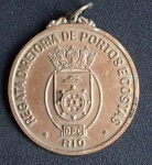 Medalha uma face em bronze - Regata Diretoria de Portos e Costas Rio. Diam.50mm