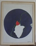 ALCY VIANNA - "Dama com Rosa", A.S.T, assinado no canto inferior direito. Med.: 69x53 cm