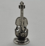 Miniatura - 1 (um) Mini Violão em Metal Envelhecido - Medidas: 4 x 1,5 cm.).