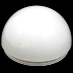 Cúpula de Encaixe em Vidro Opalinado Branco. Modelo Meia Esfera. Medida: 11 x 18 cm. (Diâmetro da Base).