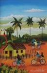Edmar Fernandes -  quadro óleo sobre tela, voltando da feira 20x30cm artista Olindense, catalogado no Anuário Pernambucano de Arte 2014.