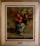 Durval Pereira - Excelente quadro Floral 50x60cm , moldura da época , bem conservado