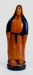 Bento Sumé - Escultura em madeira esculpida pintada,13x36cm Nossa Sra das Graças
