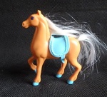 Brinquedo Antigo - Pequeno cavalo da Polly com crina.