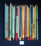 COLECIONISMO - Lote com 20 lápis antigos de propaganda diversa.
