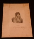 GRAVURA - Antiga de Josefina de Beauharnais, primeira esposa de Napoleão Bonaparte, a mulher mais influente da França durante o Primeiro Império Francês. Apresenta fungos - Med. 18 x 24cm