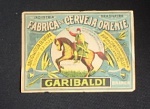 COLECIONISMO - Antigo Rótulo da Fabrica de Cerveja Oriente - Garibaldi Branca.