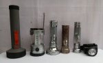 Lote composto de 5 Lanternas Antigas, maior aprox. 25 x 9cm, de tamanhos, modelos e materiais diferentes, (Não testadas)