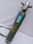 Cilindro Oxigênio Aviação Trans Brasil, Made U.S.A., aprox. 58 x 14cm, não efetuados testes p/ verificar funcionamento, uso decorativo, colecionável ou p/ cenografia