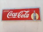 Placa Coca Cola Déc 60, Original U.s.a, Alto Relevo; aprox.137 x 46 x 2cm, apresenta marcas do tempo