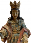 Arte Sacra - Bela Imagem de SANTA BARBARA, feita em madeira policromada, medindo 38 cm alt.