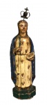 ARTE SACRA - Santo em madeira policromada, medindo: 19 cm alt.