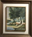 Pedro BRUNO (1888-1949) - óleo s/ tela, medindo: 42 cm x 34 cm e 64 cm x 56 cm