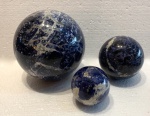 Lote contendo 3 belíssimas esferas decorativas de pedras brasileiras.Magníficas!