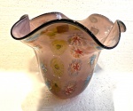 MURANO- imponente e pesado vaso de murano , com bela policromia , medindo 25 cm alt.