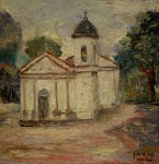 José DE DOME (1921-1982) - óleo s/ madeira, medindo: 27 cm x 28 cm