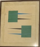 Ivan SERPA (1923-1973) - collage e tecnica mista s/ papel, medindo; 26 cm x 31 cm e 34 cm x 38 cm