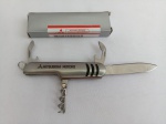 Canivete Mitsubishi Motors, Stainless, aprox. 9 x 3 x 2cm, segue em caixa original, em muito bom estado, segue conforme apresentado nas fotos