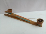 Brinquedo Antigo Ping-Pong, em madeira; aprox. 35 x 7cm
