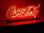 Luminoso Coca Cola, LED, funcionando; aprox. 20 x 9,5 x 4cm