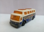 Miniatura Matchbox Ônibus nº 65, Made in England, 1977, escala 1/64, ferro, aprox. 7,5 x 3 x 2,5cm, apresenta marcas de uso