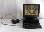 Rádio Mini PC JIMMY CRICKET, funcionando, aprox. 13 x 12 x 9,5cm, apresenta marcas do tempo, vendido no estado