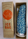 Bolsa de Gelo Antiga, U.S.A., ICE BAG SERVICE, aprox. 23,5 x 7,5 x 7cm, segue em caixa original, que apresenta desgastes, no estado