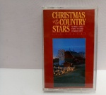 Fita K7 Christmas Country Stars, 1992, George Jones, Tanya Tucher, Charlie Rich...; aprox. 11 x 7 x 2cm, no estado