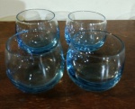 4 belíismos copos de drink azulados  (reyoso)