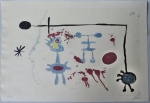 Miró -  Bela serigrafia com tiragem de 113/175., com medidas de 48cm x 32cm. Assinada no cid.