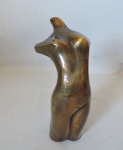 N. Tapias - Bela escultura  em forma de Dorso Feminino, feita em bronze polido. Medidas de 17cm x 8cm. (Sem base)
