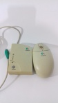 INFORMÁTICA - Antigo mouse sem fio, marca Logitech com conector para entrada PS2, no estado. Possui marcas de uso.