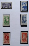 Selos do Brasil, parte de coleção, selos protegidos por Maximaphil de fundo preto. (S103)