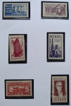 Selos do Brasil, parte de coleção, selos protegidos por Maximaphil de fundo preto. (S104)