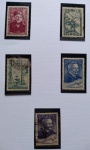 Selos do Brasil, parte de coleção, selos protegidos por Maximaphil de fundo preto. (S105)