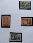 Selos do Brasil, parte de coleção, selos protegidos por Maximaphil de fundo preto. (S106)