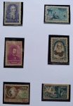 Selos do Brasil, parte de coleção, selos protegidos por Maximaphil de fundo preto. (S107)