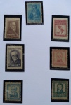 Selos do Brasil, parte de coleção, selos protegidos por Maximaphil de fundo preto. (S108)