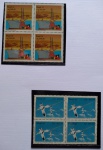 Selos do Brasil, parte de coleção, selos protegidos por Maximaphil de fundo preto. (S115)