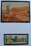 Selos do Brasil, parte de coleção, selos protegidos por Maximaphil de fundo preto. (S120)