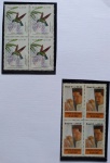 Selos do Brasil, parte de coleção, selos protegidos por Maximaphil de fundo preto. (S125)