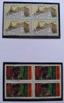 Selos do Brasil, parte de coleção, selos protegidos por Maximaphil de fundo preto. (S127)