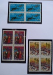 Selos do Brasil, parte de coleção, selos protegidos por Maximaphil de fundo preto. (S129)