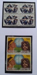 Selos do Brasil, parte de coleção, selos protegidos por Maximaphil de fundo preto. (S130)
