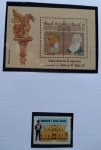 Selos do Brasil, parte de coleção, selos protegidos por Maximaphil de fundo preto. (S131)