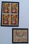 Selos do Brasil, parte de coleção, selos protegidos por Maximaphil de fundo preto. (S135)