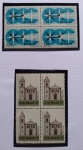 Selos do Brasil, parte de coleção, selos protegidos por Maximaphil de fundo preto. (S137)